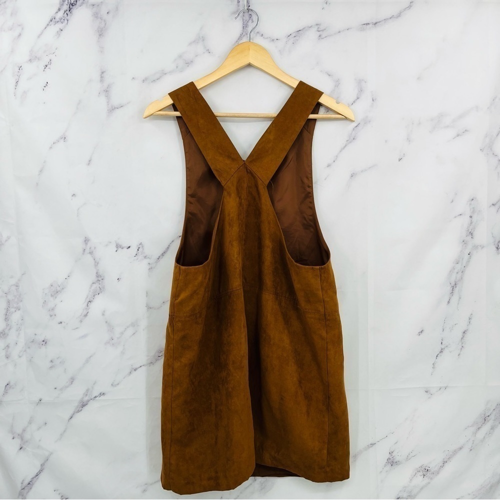 J029 Atmosphere Suede Overall Mini Dress - Picture 5 of 6